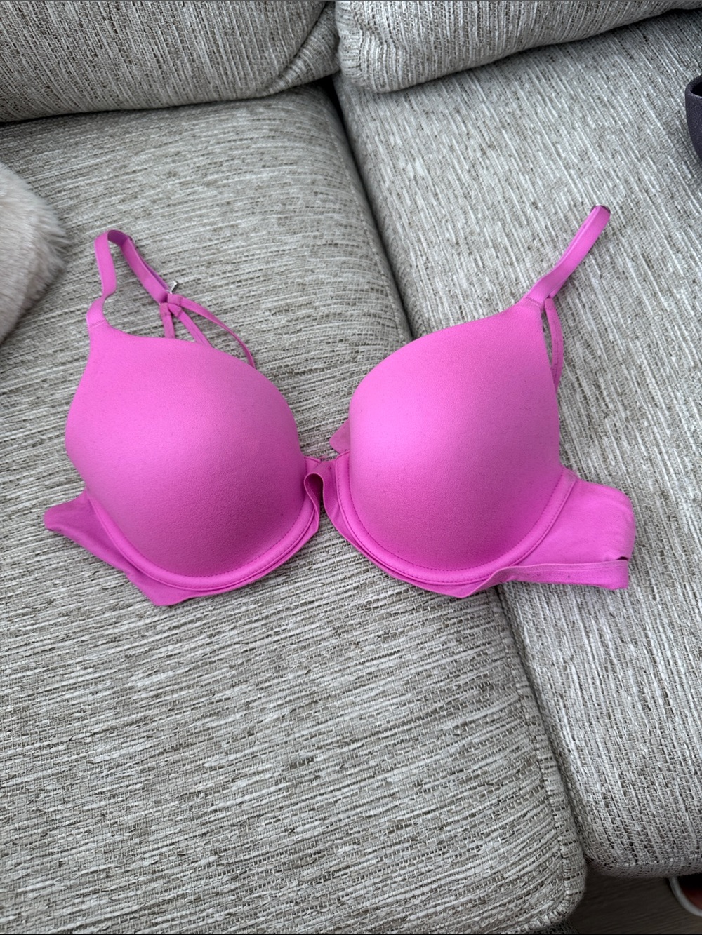 aerie Hot Pink Smooth Padded Bra with Strappy Detail